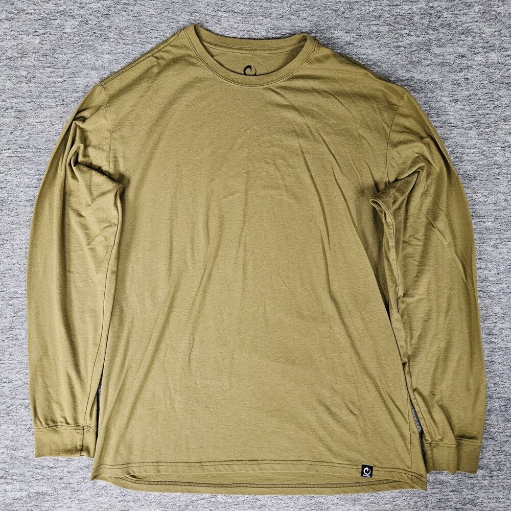 ORIGIN Maine Core Tee T-Shirt Olive Green Long Sleeve Mens XL USA Made Outdoors